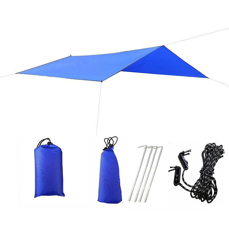 Tent Tarp Waterproof Windproof Outdoor Camp Sunshade Beach Picnic Shelter