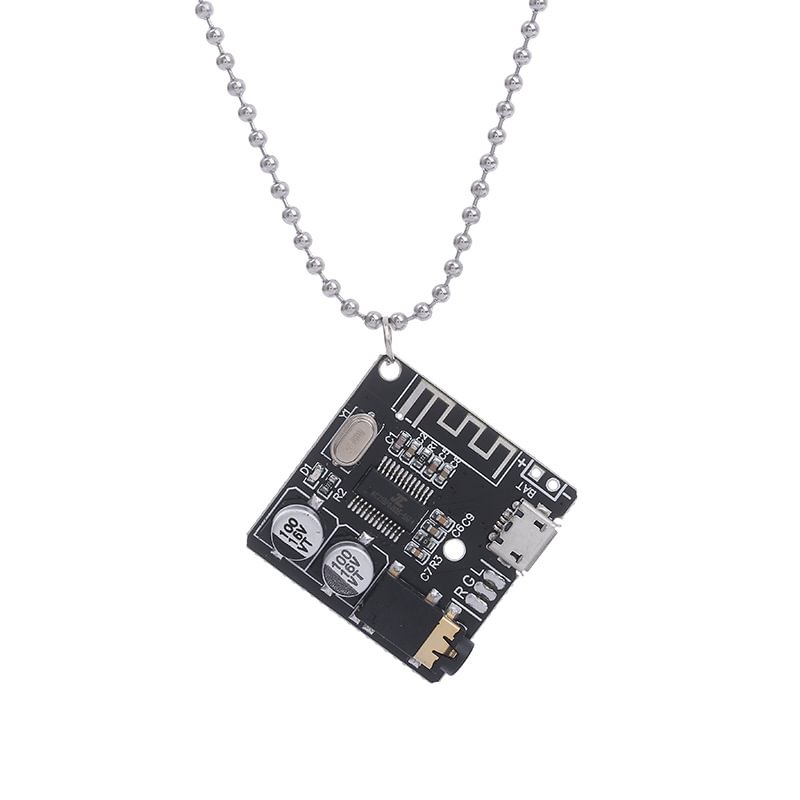 Cyberpunk Futuristic Electronic Street Black Large Necklace / Techwear Club / Techwear