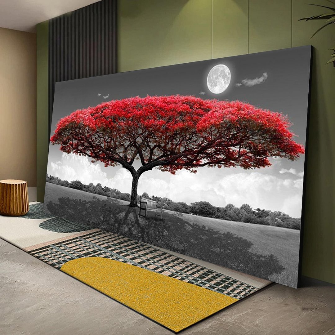 Red Tree Canvas Wall Art