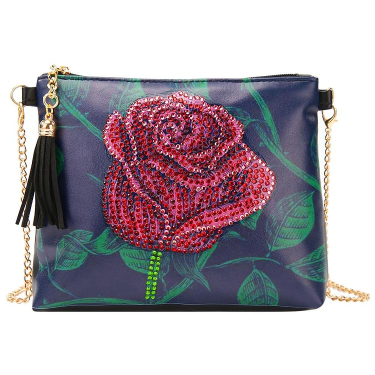 Rose-DIY Creative Diamond Wristlet Bag