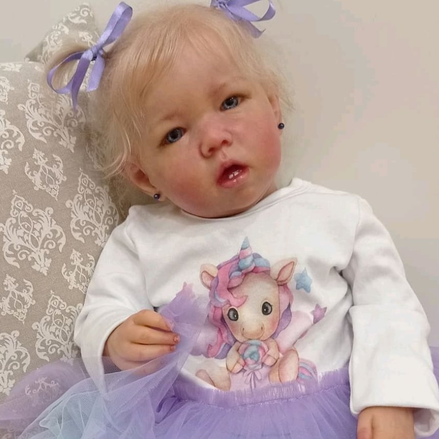  20''Realistic Reborn Baby Girl Doll Named Kiara with ''Heartbeat'' and Coos - Reborndollsshop.com-Reborndollsshop®