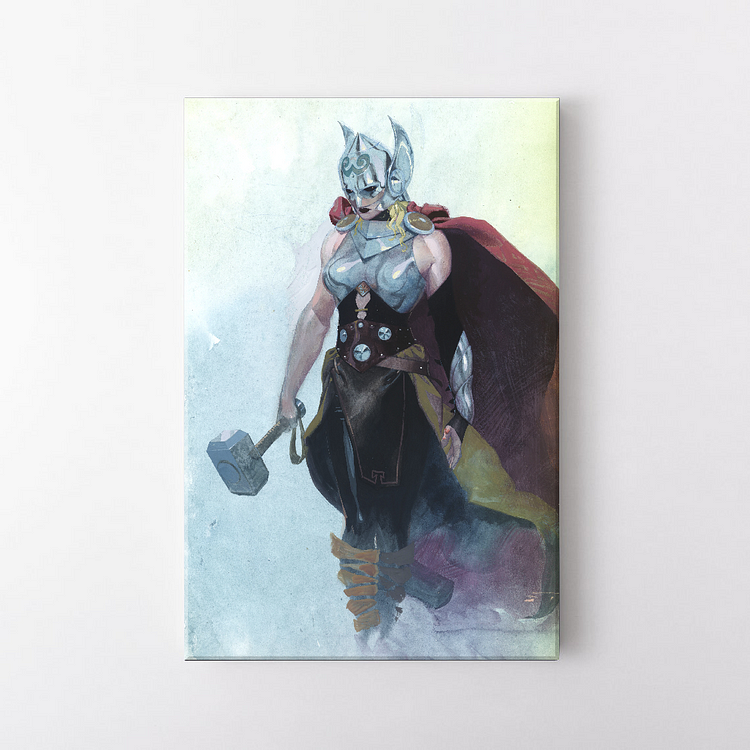 Thor Jane Foster Ink Painting Style Canvas Wall Art