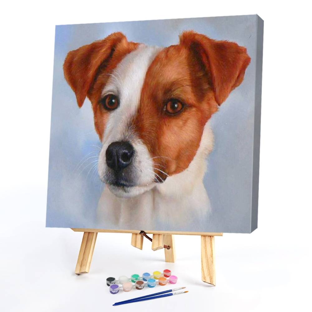 dog paint by number 20 20cm