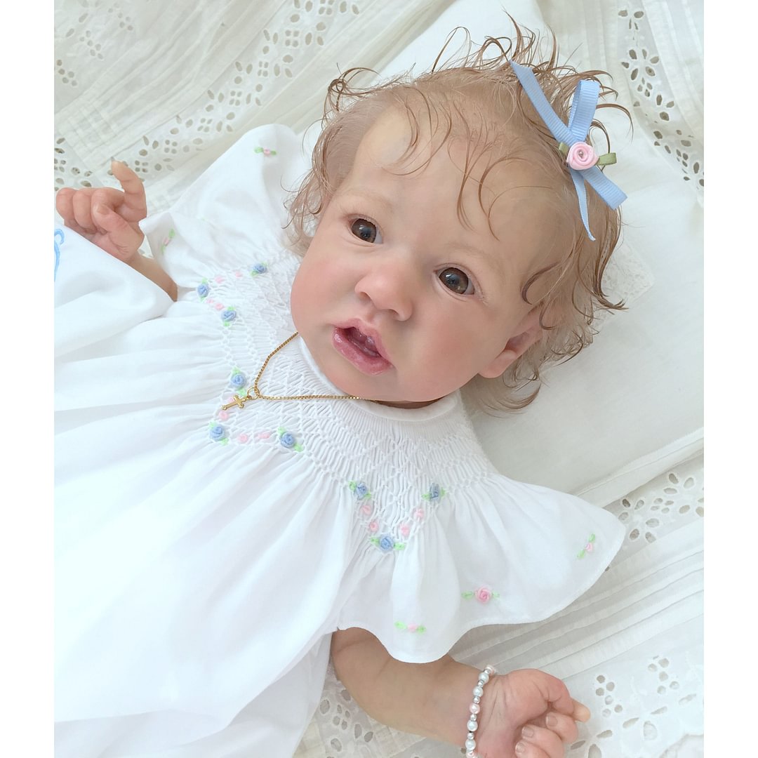 12'' Pretty Touch Real Reborn Baby Doll Girl 2022- Life Like Baby Dolls Art Doll Lily For Adoption -jizhi® - [product_tag]