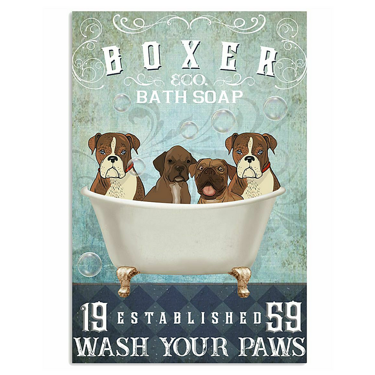 Boxer Dog - Vintage Tin Signs