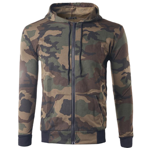 Mens outdoor sports camouflage hooded sweater / [viawink] /