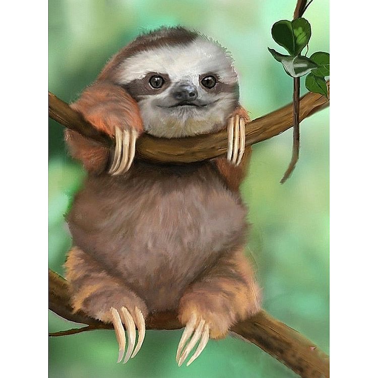 (11Ct Counted/Stamped) Sloth - Cross Stitch Kit 36*46CM