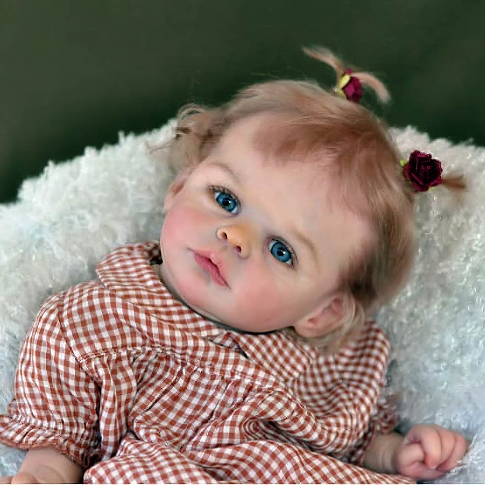 17" Real Looking Lifelike Reborn Soft Cloth Body Baby Girl Newborn Opened Eyes Doll Named Frenter