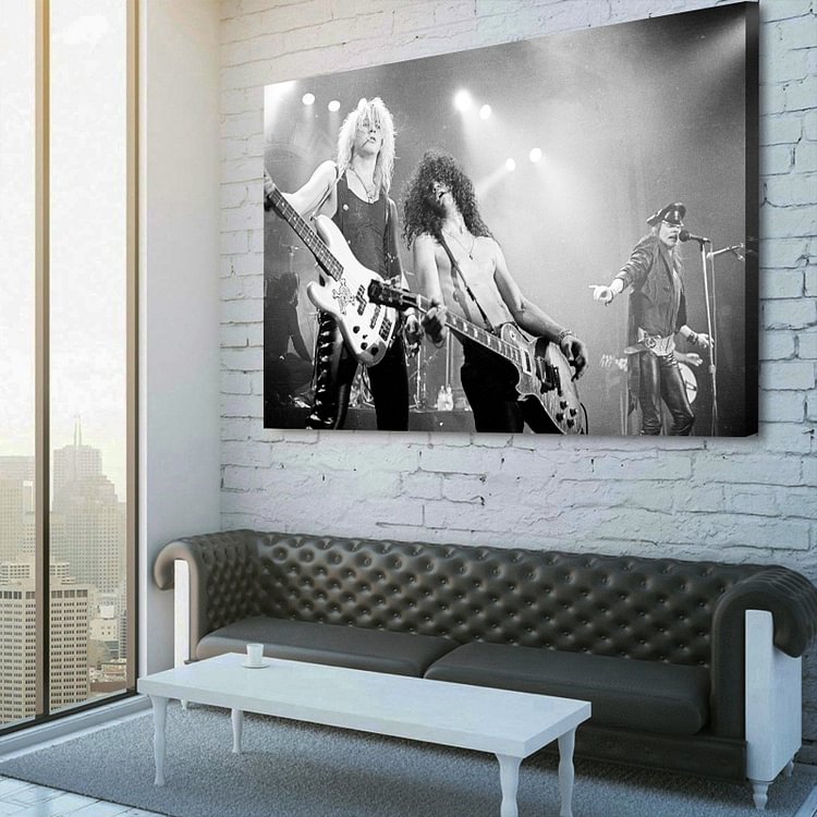 Guns N' Roses perform in concert in New York City 1988 Canvas Wall Art