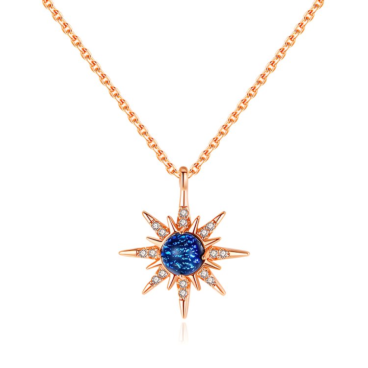 For Daughter - You Were Born To Shine Diamond Sun Necklace