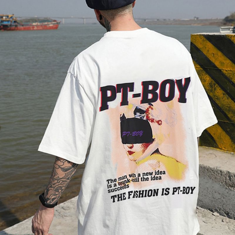 "PT-Boy" Harajuku Trend Short Sleeve T-Shirt / Techwear Club / Techwear