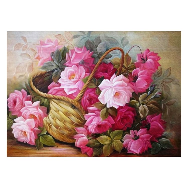 Flower Baskets - Special Shaped Diamond Painting - 40*30CM