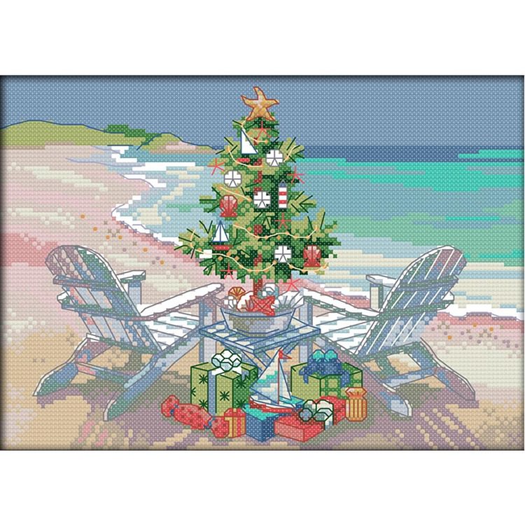 (14Ct/11Ct Counted/Stamped) Christmas - Cross Stitch Kit 30X21CM