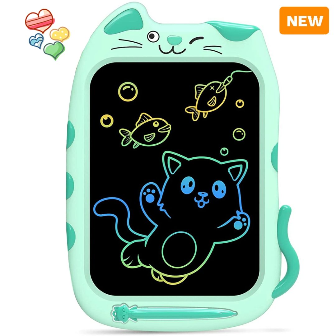 cici-green-cat-writing-tablet