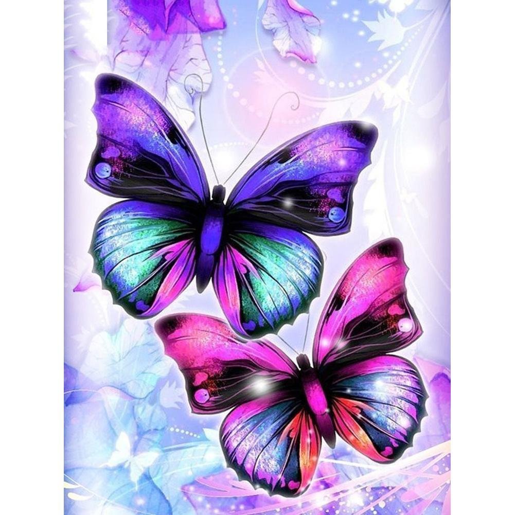 Full Round Diamond Painting Butterfly (40*30cm) (30*30cm)