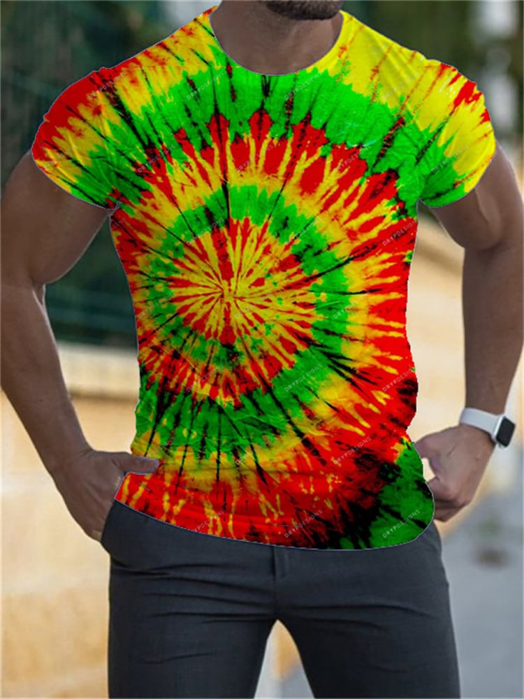 BrosWear Black Pride Tie Dye Print T-shirt
