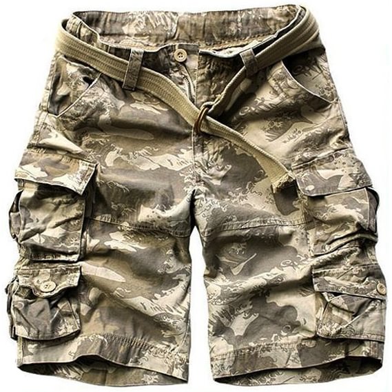 Men's casual loose multi-pocket cargo shorts / [viawink] /