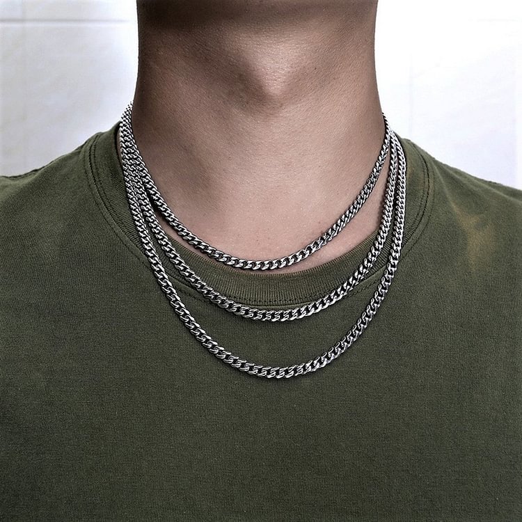 5MM 18K Gold/White Gold Plated Miami Cuban Chain Hip Hop Necklace