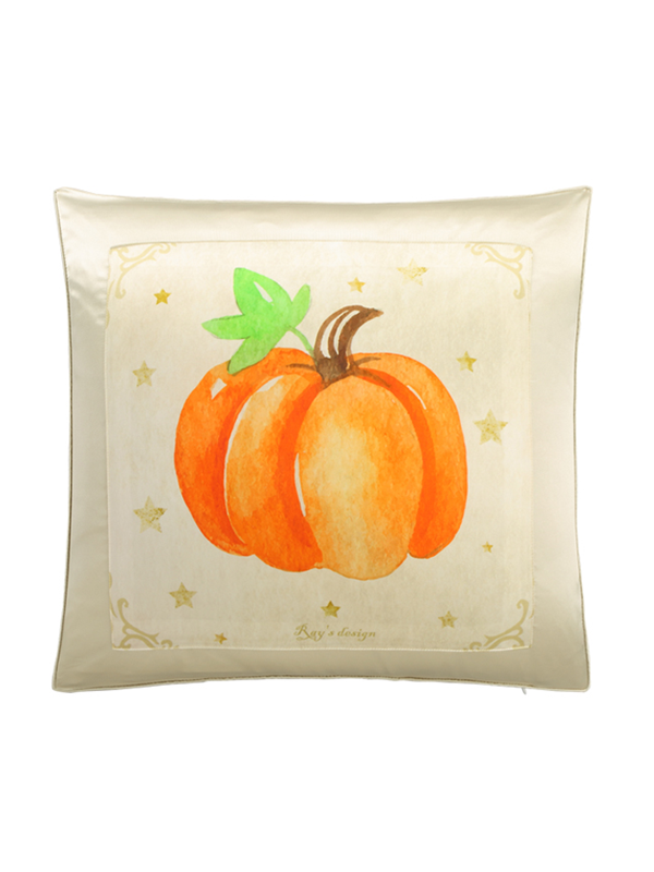 Pumpkin Printed Decorative Cushion Silk Pillowcase