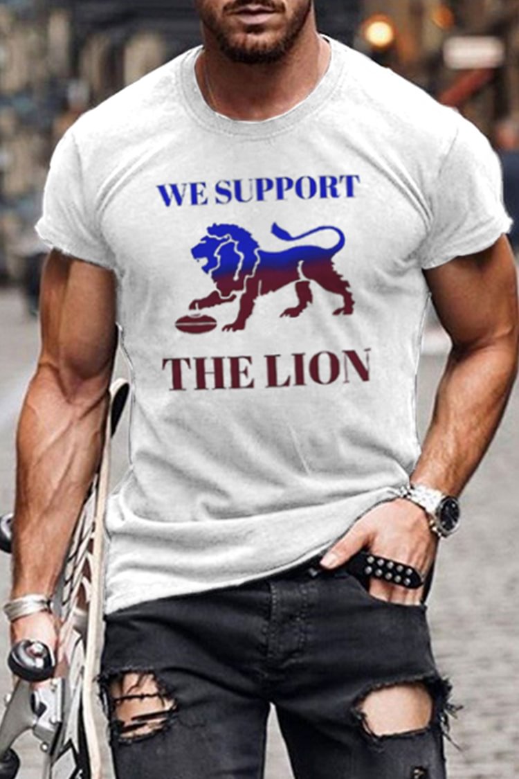 Tiboyz Rugby Sports Lion Short Sleeve T-Shirt