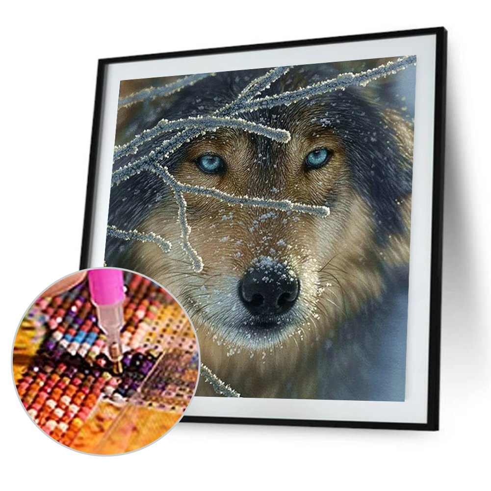 Wolf  Round Diamond Painting 30*30cm