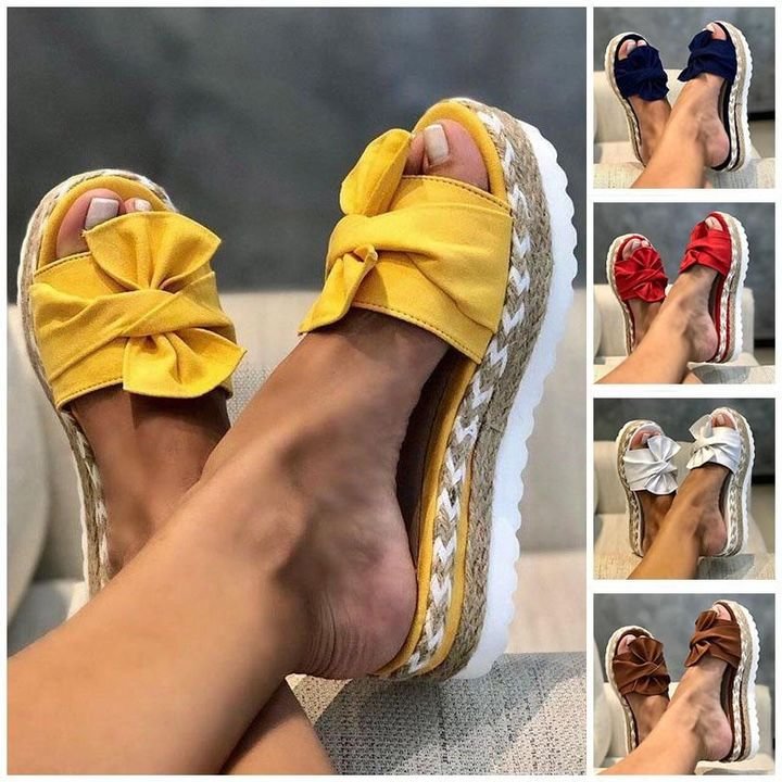 Azzy Casual Platform Daily Comfy Memory Sandals Fancy Flower Sandals 7 Colors、、sdecorshop