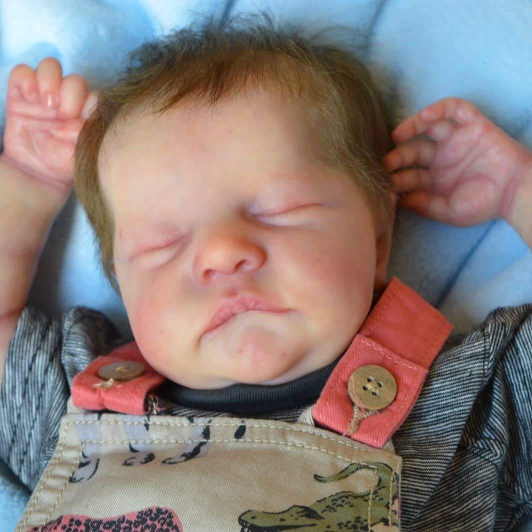 Reborn Baby Boy Handmade Sleeping Reborn Levi Baby 12'' Bertin by Creativegiftss® Exclusively 2022 -Creativegiftss® - [product_tag]