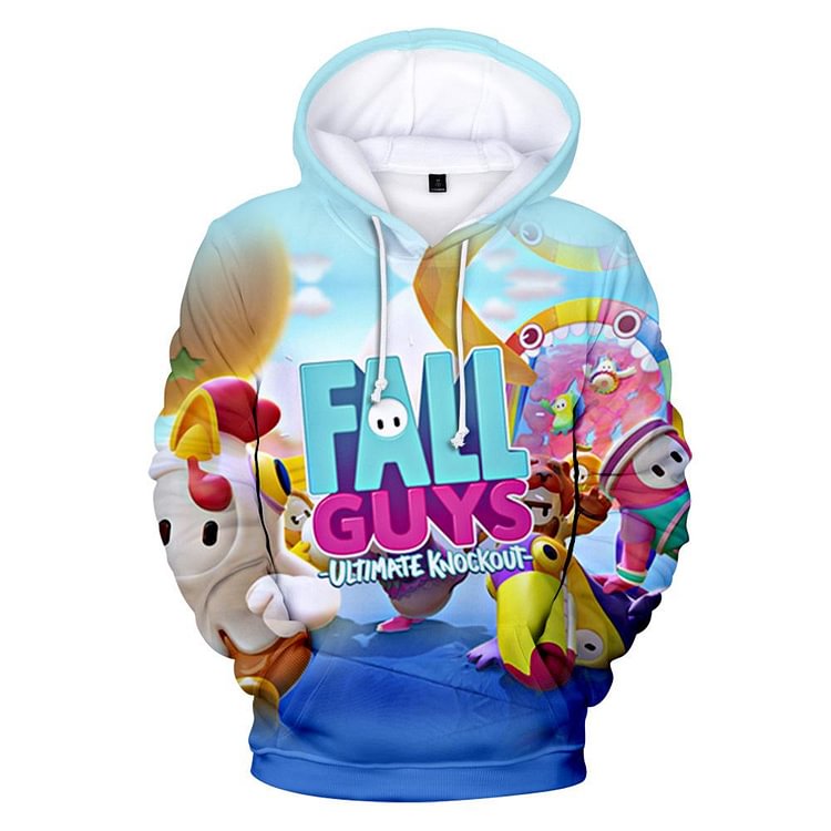 Unisex Fall Guys Hoodie 3D Cool Game Print Sweatshirt-Mayoulove