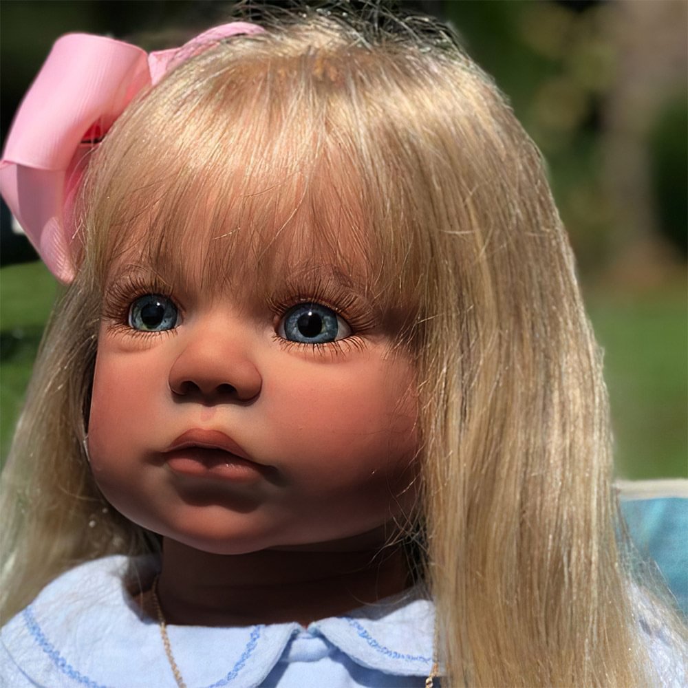 [New Series!] 20" Lifelike African American Handmade Black Hair Reborn Toddler Doll Named Mabel Looks Really Cute