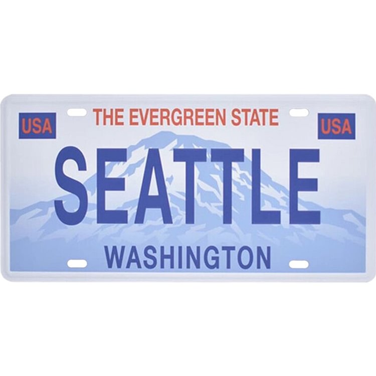 Seattle - Car Plate License - 30x15cm