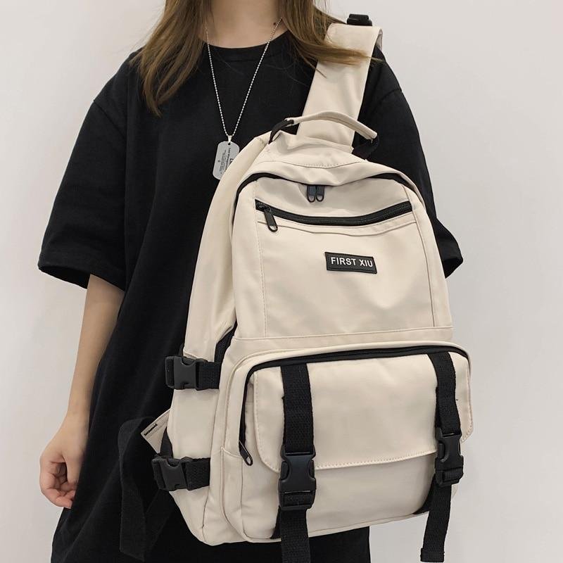 Unisex Multi-pocket Eye-splice Backpack Large Capacity Lovers Waterproof Nylon Schoolbag Women Laptop Backpack Travel Bag、、sdecorshop