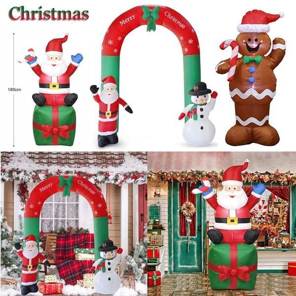 6 Types 240Cm Inflatable Arch Santa Claus Snowman Christmas Outdoors Ornaments Shop House Decor