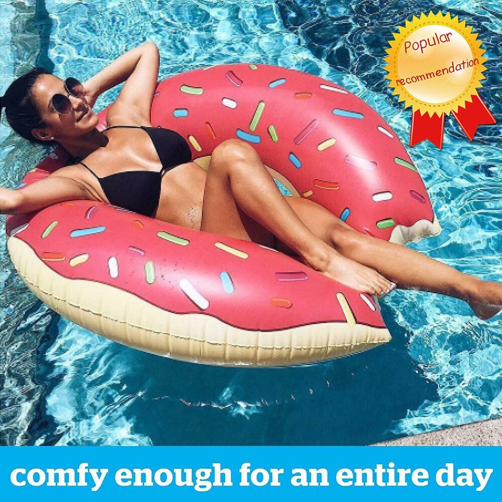 Summer Buoy Mattress Thickened Inflatable Donut Swimming Ring、、sdecorshop