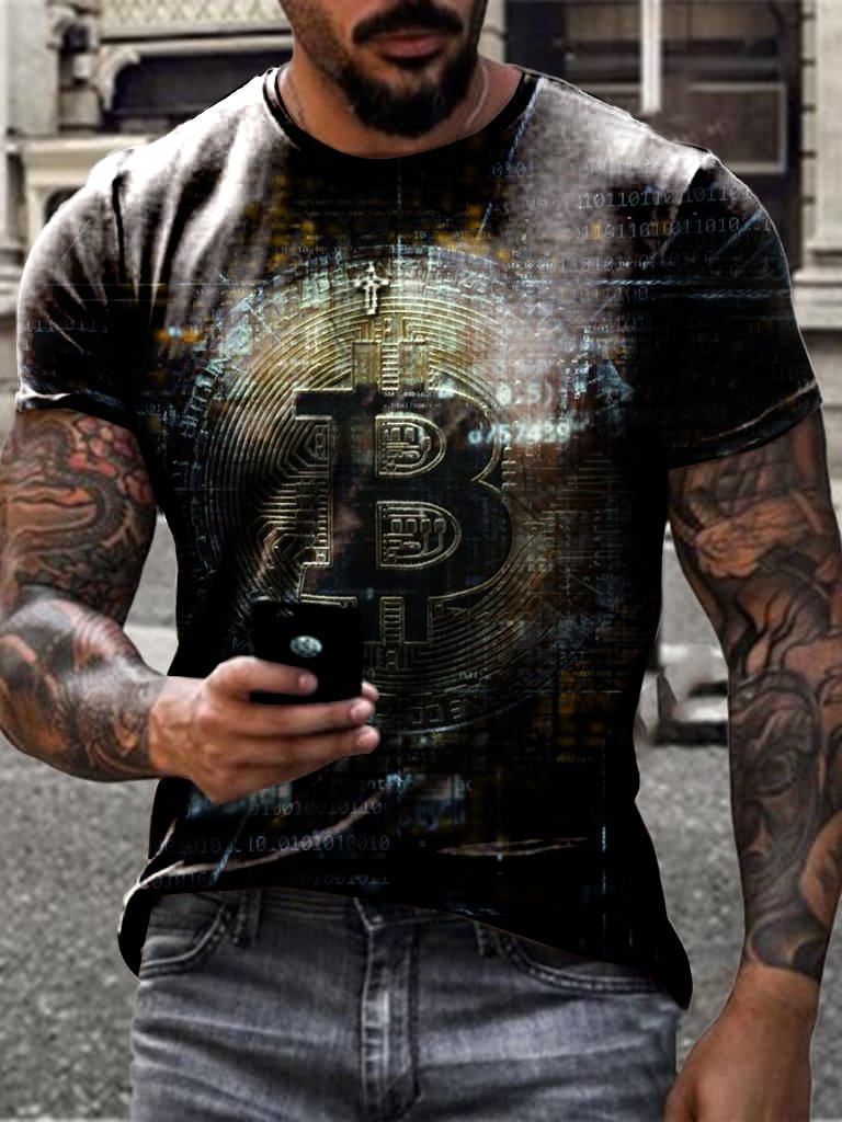 Fashion Technology Bitcoin Print T-shirt / [viawink] /