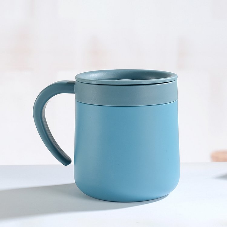 BLUE Pure Color Insulated Coffee Cup - 304 Stainless Steel