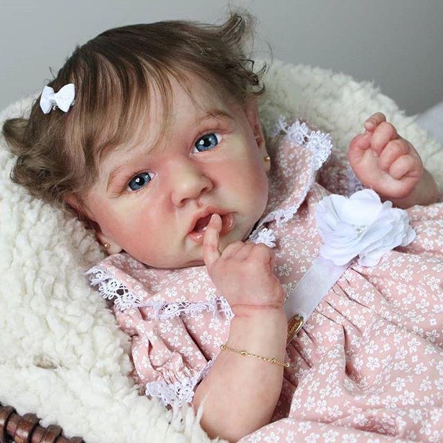 Real Lifelike Full Silicone 12inches Realistic Weighted Reborn Baby Girl Fitch 2022 -Creativegiftss® - [product_tag]