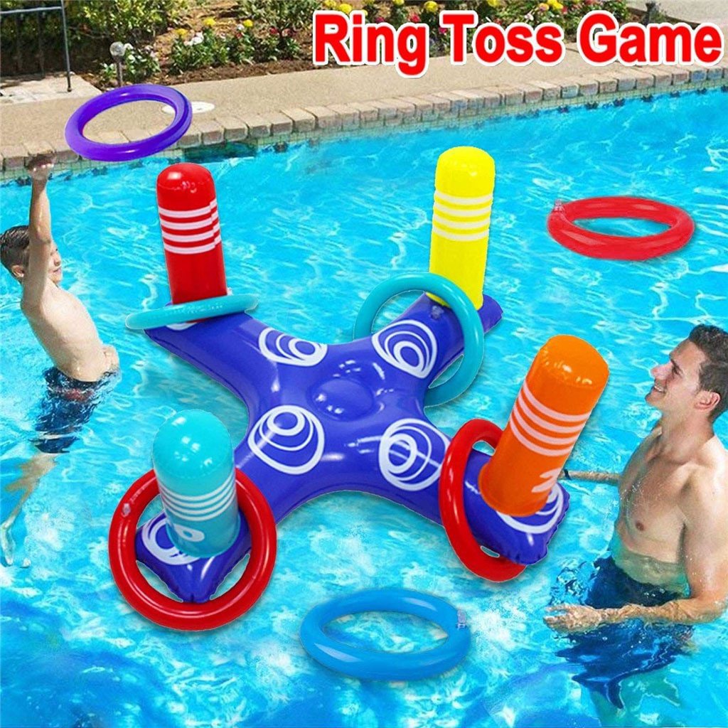 Inflatable Cross Ring Toss Game Swim Pool Fun Toys Summer Water Beach Party Props、、sdecorshop