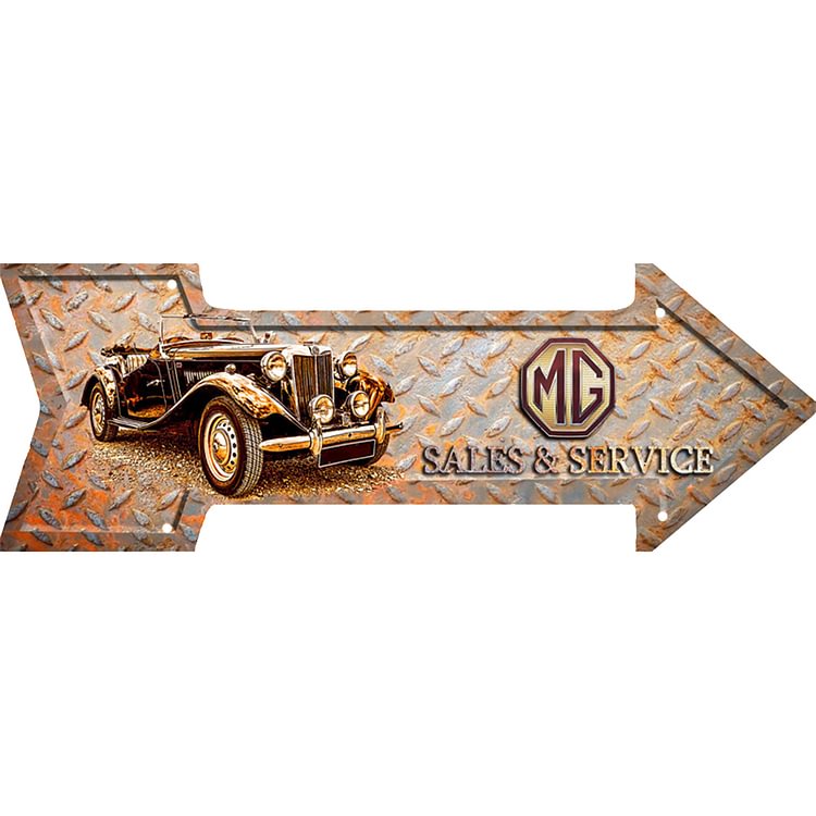 MG - Arrow Shape Tin Sign - 16*45CM