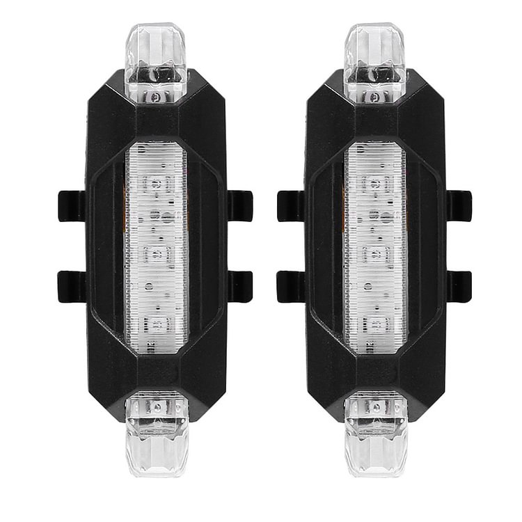 2pcs Scooter Taillight LED Highlight Electric Bike Lamp USB Rechargeable