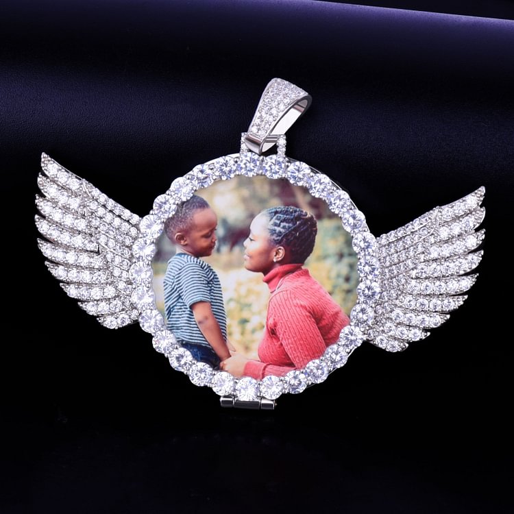 Custom Photo With Wings Custom Jewelry Pendant