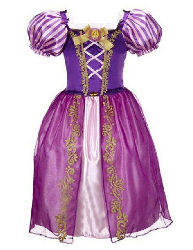 Tangled Rapunzel Little Kids Halloween Costume Girls Gown Fancy Dress-Mayoulove