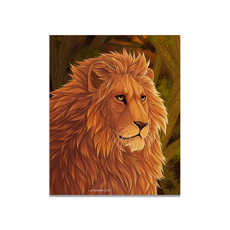 Jeffpuzzle™-JEFFPUZZLE™ East African Lion Wooden Jigsaw Puzzle