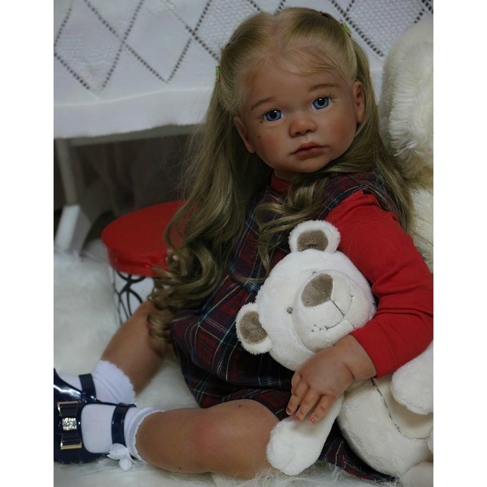 [NEW!] 20'' African American Reborn Baby Girls Kristin Lifelike Toddler Doll Have Lovely Grey Eyes With Bottle And Pacifier