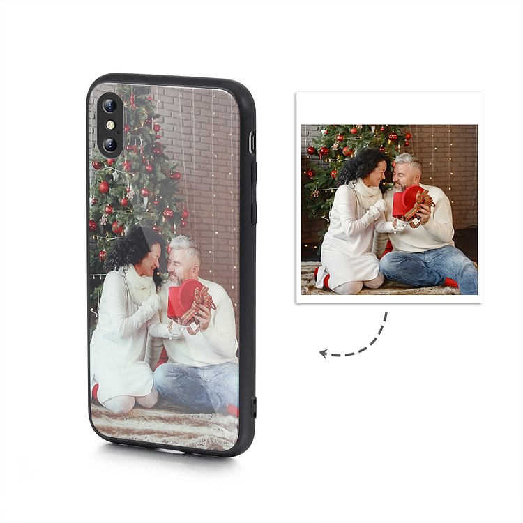 IPhone XS Custom Photo Protective Phone Case Glass Surface