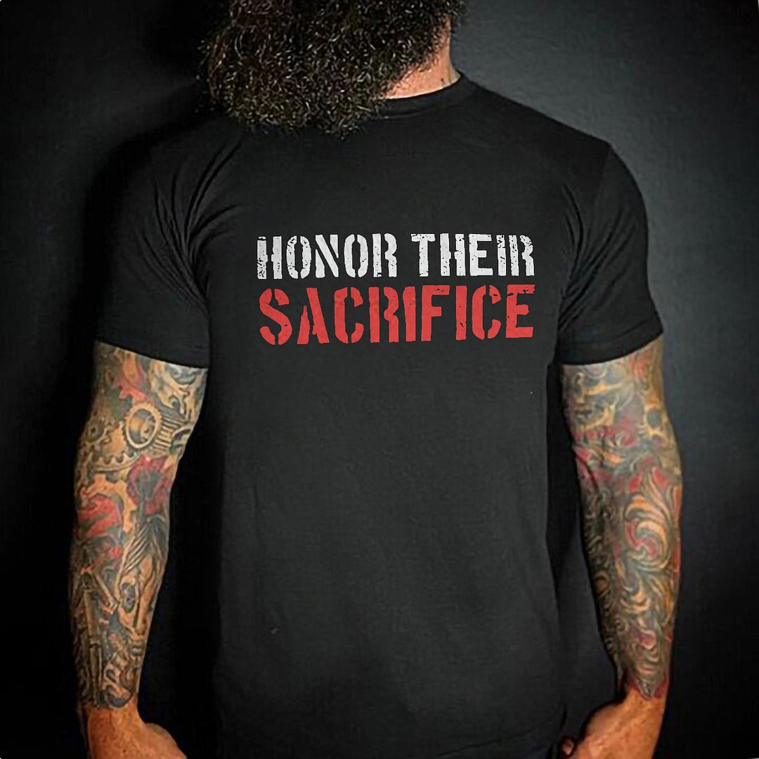 Livereid Honor Their Sacrifice Printed T-shirt - Livereid