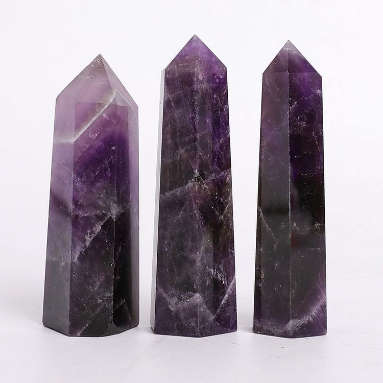 Set of 3 Amethyst Towers Points Bulk Crystal wholesale suppliers