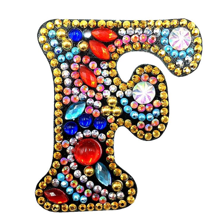 DIY Key Chain Diamond Painting Letters Bag Keyring Pendant Gift (F)-gbfke