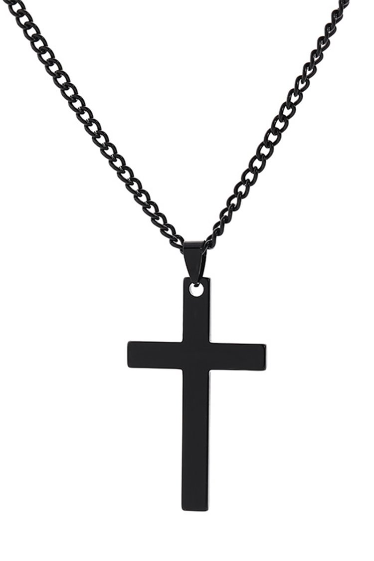 Tiboyz Men's Personalized Cross Necklace