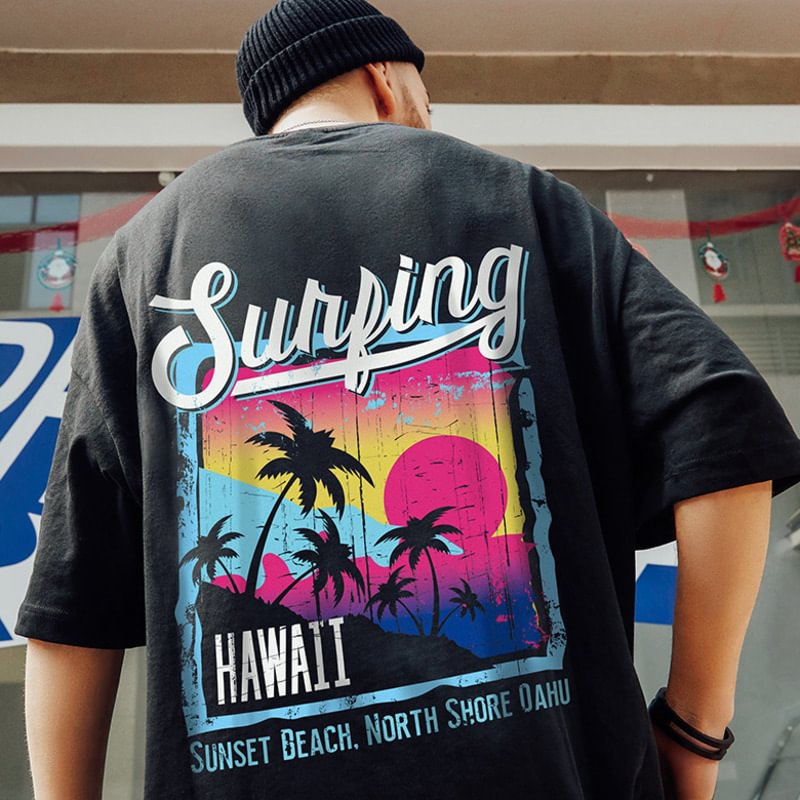Cotton Sunping Print Hip Hop Streetwear Letter Summer T-shirts-VESSFUL
