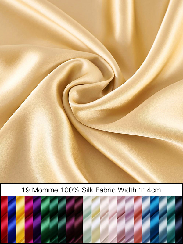 19 Momme 100% Silk Fabric Width 45‘’-Real Silk LIfe